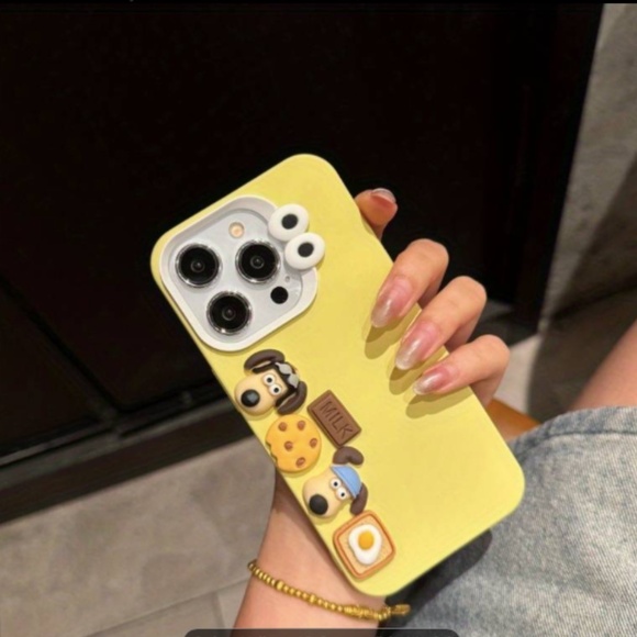 Yellow Cute Leader Dog Three-dimensional Doll with Lanyard  for iPhone Case - Picture 4 of 4